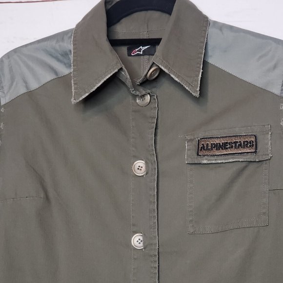 Alpinestars Olive Green Military Shirt Jacket - Picture 2 of 13